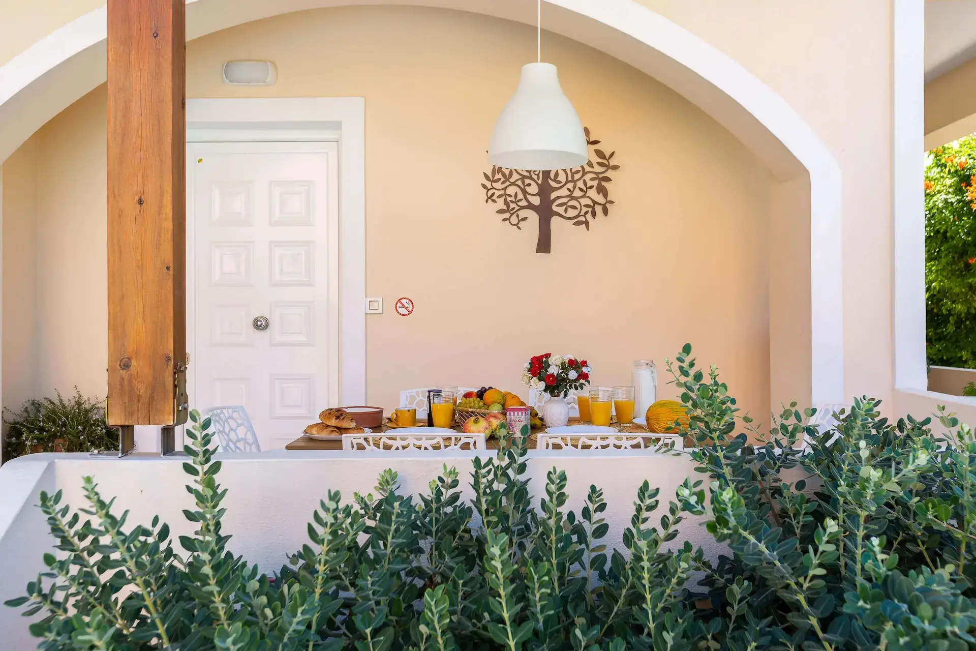 Outdoor dining area